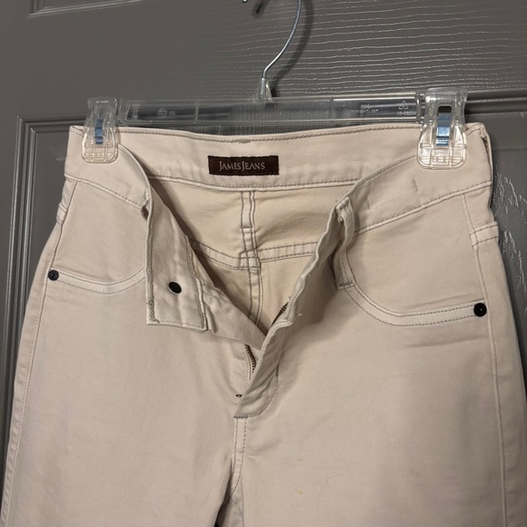 James Jeans Rare Two-Tone Emilia Biker Jeans Cream & Black Color Block Size 27 - Picture 5 of 10